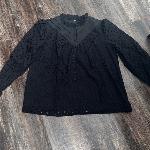 Source Unknown Tops - NWOT Black Eyelet Blouse